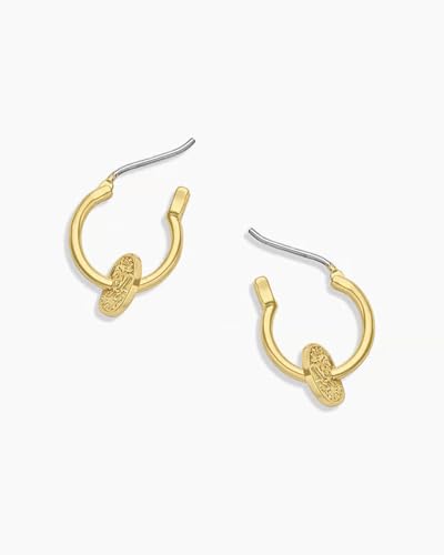 gorjana Women's Ana Coin Earrings, 18K Gold Plated, Huggie Style