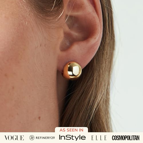 Mini Abby Sphere Hoop Earrings - 14K Gold & Silver Plated - Hypoallergenic, Water-Resistant - Valentine's Gifts for Her